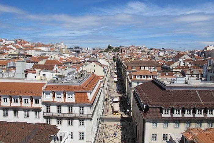 vista do Arco Triunfal de Lisboa